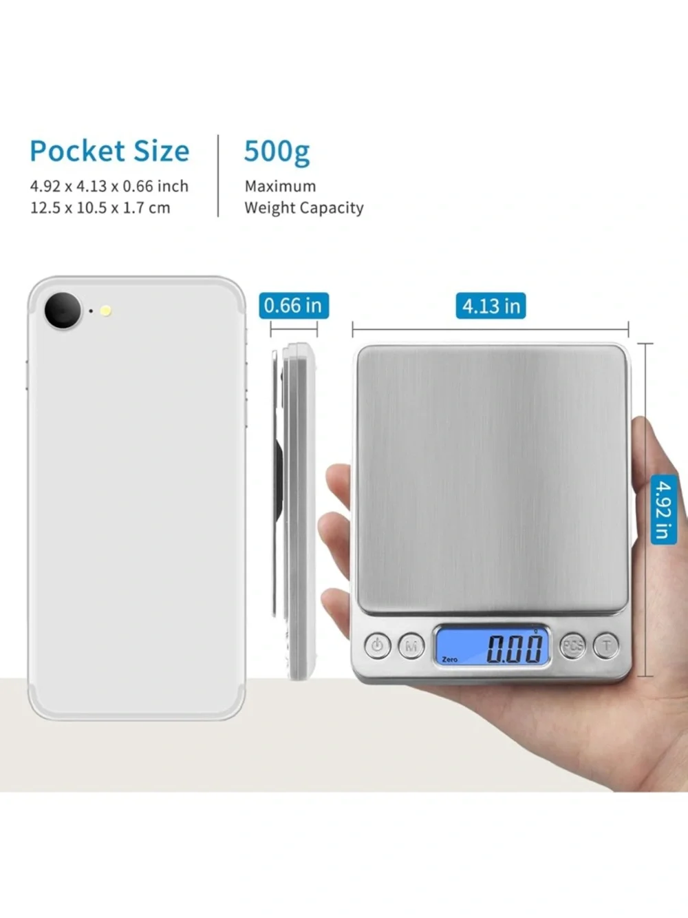 Digital Stainless Steel Mini Scale - Picture 3 of 11
